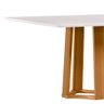 Mesa de Jantar Quadrada 135cm Tampo MDF Vidro Trevisan N02 Ypê/Off White - Mpozenato - 6