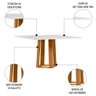 Mesa de Jantar Quadrada 135cm Tampo MDF Vidro Trevisan N02 Ypê/Off White - Mpozenato - 3