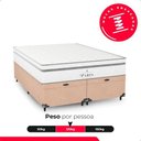 Ver imagem 7 de Cama Box Baú Casal Bipartido Bege + Colchão Paris Branco Suede Bege/branco