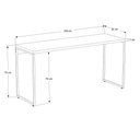 Ver mais imagens de Kit Escritório Estante Areta 3 Prateleiras com Mesa Industrial Aspen 150cm C01 Onix - Lyam Decor