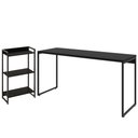 Ver imagem 1 de Kit Escritório Estante Areta 3 Prateleiras com Mesa Industrial Aspen 150cm C01 Onix - Lyam Decor