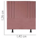 Ver imagem 2 de Cabeceira Cama Box Solteiro Estofada Grécia 140 Cm Linho:rosê