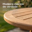 Ver imagem 4 de Mesa Bistrô Alta Redonda 80cm Madeira Maciça Área Externa Varanda Gourmet – Arveni
