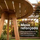Ver imagem 5 de Mesa Bistrô Alta Redonda 80cm Madeira Maciça Área Externa Varanda Gourmet – Arveni