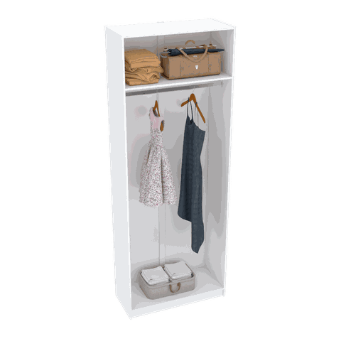 MÓDULO CLOSET 2,40A CABIDEIRO M251.B (CLOSET, LOJA, CASA) MUNDI MOVEIS