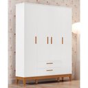 Ver imagem 2 de Guarda Roupa Infantil Flip 4 Portas e 2 Gavetas Branco Fosco - Reller Móveis
