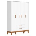 Ver imagem 1 de Guarda Roupa Infantil Flip 4 Portas e 2 Gavetas Branco Fosco - Reller Móveis