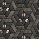 Ver imagem 1 de Papel de Parede Geométrico 3d Marrom com Bege - 2,50x0,50m
