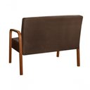 Ver imagem 4 de Sofá Namoradeira Lara 2 Lugares 108cm Marrom Veludo Bella Decor para Sala e Escritório