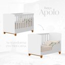 Ver imagem 6 de Quarto de Bebê Completo Berço 2 em 1, Cômoda e Guarda Roupa MDF Apolo Reller Branco Fosco