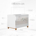 Ver imagem 7 de Quarto de Bebê Completo Berço 2 em 1, Cômoda e Guarda Roupa MDF Apolo Reller Branco Fosco