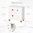 Ver mais imagens de Quarto de Bebê Completo Berço 2 em 1, Cômoda e Guarda Roupa MDF Apolo Reller Branco Fosco