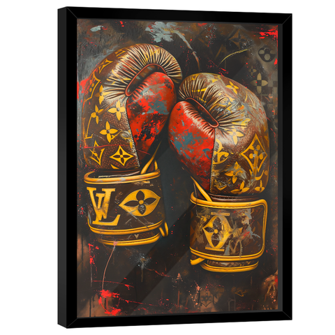 Quadro Decorativo Luva de Boxe Grafite