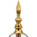 Ver imagem 4 de Pedestal Decorativo Dourado com Esfera Transparente em Cristal a: 23cm L: 10cm C: 10cm