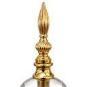 Ver imagem 4 de Pedestal Decorativo Dourado com Esfera de Cristal Transparente 23x10x10cm