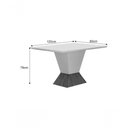 Ver imagem 3 de Mesa De Jantar 4 Lugares 1,20M Tampo Copo Mdf/Vidro Larissa Freijó/Off White,Copo Com Vidro