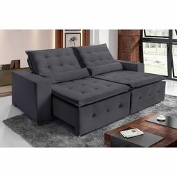 Sofá Spazzio 5 Lugares 2,50cm Retrátil e Reclinável - de Casa Décor e Estofados. - 3