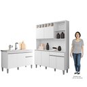 Ver imagem 5 de Cozinha Compacta Alice e Balcão Gabinete Com Pia Tatiane 120cm Branco - AJL Móveis