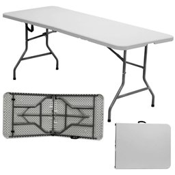 Mesa Dobrável Portátil Vira Maleta 1.80m Camping Praia - 1
