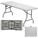 Ver imagem 1 de Mesa Dobrável Portátil Vira Maleta 1.80m Camping Praia