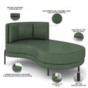 Ver imagem 3 de Sofá Chaise Longue Sala de Estar Living Lucca Direito D02 Couríssimo Verde B-89 - Lyam Decor