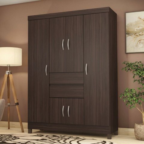 Guarda-roupa Casal Ecom Ii 6 Portas Café Touch - Demóbile