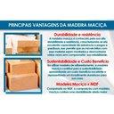 Ver imagem 4 de Conjunto: Mesa de Cozinha Alvorada Tampo Madeirado C/ Vidro Canto Reto 180x90cm e 6 Cadeiras Amsterd