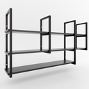 Ver imagem 1 de Prateleira Suspensa Flutuante Parede Industrial Bonita Decorativa Organizadora Metal e Mdf/mdp 100