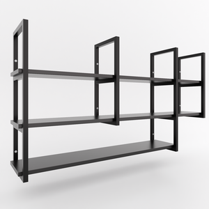 Prateleira Suspensa Flutuante Parede Industrial Bonita Decorativa Organizadora Metal e Mdf/mdp 100