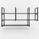 Ver imagem 4 de Prateleira Suspensa Flutuante Parede Industrial Bonita Decorativa Organizadora Metal e Mdf/mdp 100