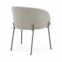 Ver imagem 2 de Poltrona Atena Base Fixa Pés em Metal Cinza Zari Decor: Veludo Nude