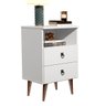 Mesa de Cabeceira 2 Gavetas Madri - Branco - 2