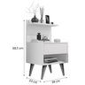 Kit 2 Mesa de Cabeceira Com 1 Gaveta Sleep - Branco - 6