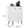 Buffet Aparador Dream 2 Portas - Off-White/ Madeira - 6