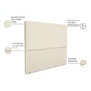 Ver imagem 2 de Cabeceira Cama Box Orgânica Queen 160cm Luna Suede C/frame Bege