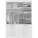 Ver imagem 2 de Guarda Roupa Solteiro 4 Portas 6 Gavetas - Mônaco-cinamomo - Móveis D'doro