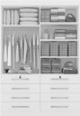 Ver imagem 2 de Guarda Roupa Solteiro 4 Portas 6 Gavetas - Mônaco-cinamomo - Móveis D'doro