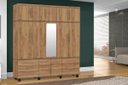 Ver imagem 3 de Roupeiro Triplex Guarda-Roupa Gavea Casal 12 Portas Canela
