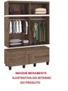 Ver imagem 3 de Guarda-Roupa Roupeiro Supre Triplex 9 Portas 7 Gavetas Espelho Cor Teca