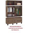 Ver imagem 2 de Guarda-Roupa Roupeiro Supre Triplex 9 Portas 7 Gavetas Espelho Cor Canela