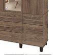 Ver imagem 3 de Guarda-Roupa Roupeiro Triplex Eleg 7 Portas 4 Gavetas Espelho Cor Teca