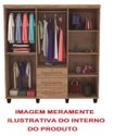Ver imagem 3 de Guarda-Roupa Roupeiro Casal 6 Portas 3 Gavetas com Espelho Cor Teca