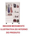 Ver imagem 4 de Guarda-Roupa Roupeiro Solteiro 4 Portas + 3 Gavetas Espelho Cor Branca
