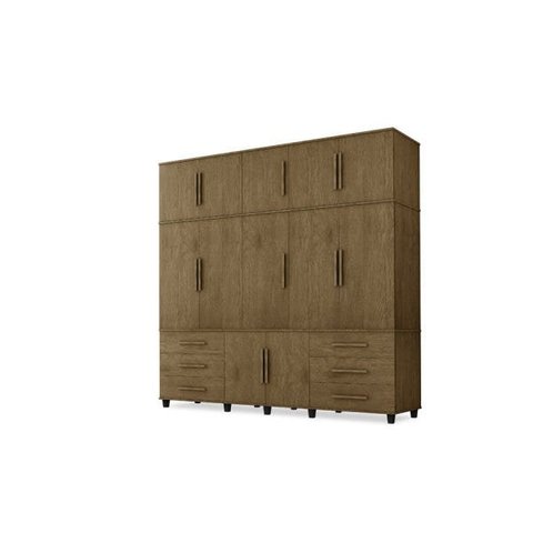 Roupeiro Triplex Guarda-Roupa Londres Casal 12 Portas Jacar