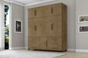 Ver imagem 4 de Roupeiro Triplex Guarda-Roupa Londres Casal 8 Portas Jacara