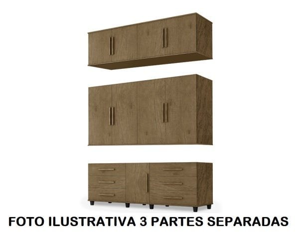 Roupeiro Triplex Guarda-Roupa Londres Casal 8 Portas Jacara - 3