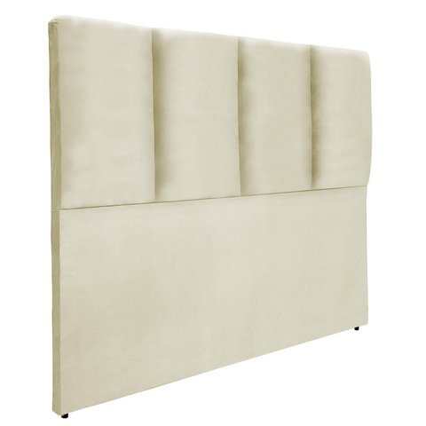 Cabeceira Módulos Almofadada para Cama Luxo Clean Suede Rbl:solteiro Tradicional/bege