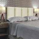 Ver imagem 2 de Cabeceira Módulos Almofadada para Cama Luxo Clean Suede Rbl:solteiro Tradicional/bege