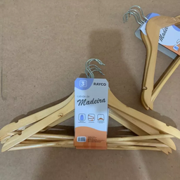 Kit 12 Unidades Cabide de Madeira Marfim com Verniz - 4