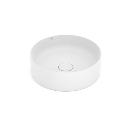 Cuba de Apoio Redonda 390 sem Mesa Terra T2 Blanco Matte Blanco Mate Roca Cód. A32787N620